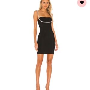 Elegant Black Dress with Embellished Straps